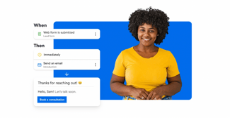 keap NEW.png?width=650&name=keap NEW Top 15 công cụ Marketing tự động hoá để phát triển nền tảng kinh doanh của bạn Example of Keap's marketing automation workflow